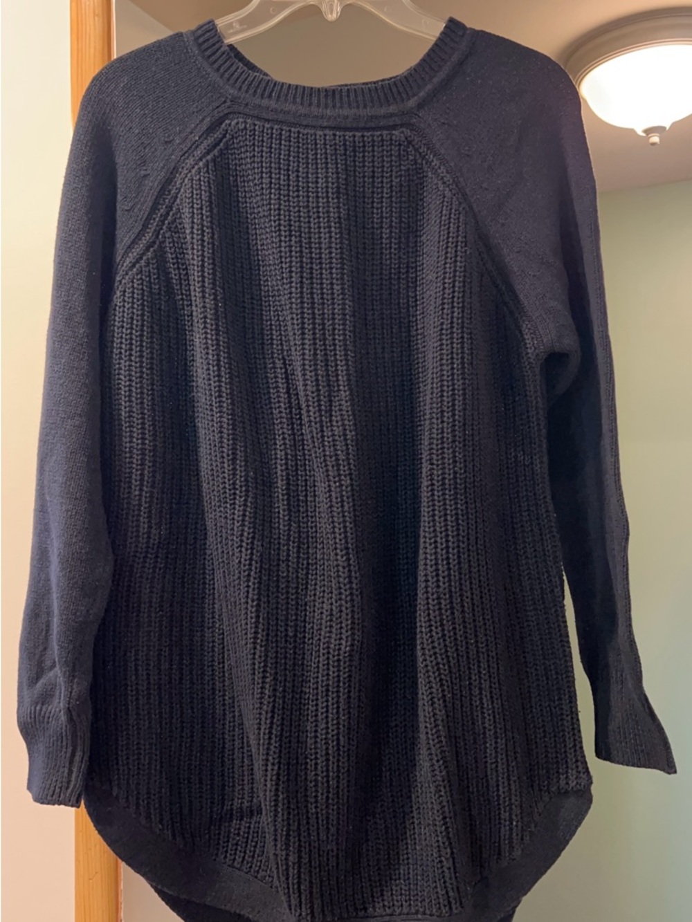 Stitch Fix Classic Black Ribbed Knit Sweater Size XL